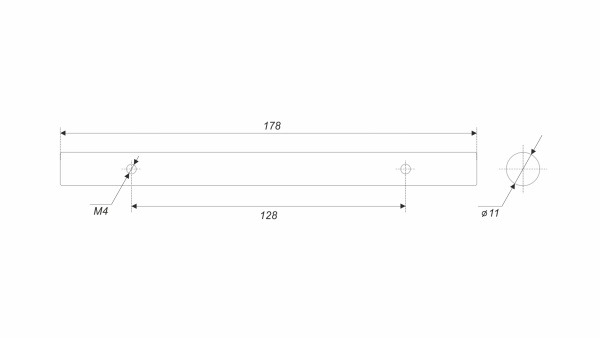Пруток LINE PR003MBSG.1/128 (MBSG - Матовое брашированное сатиновое золото)