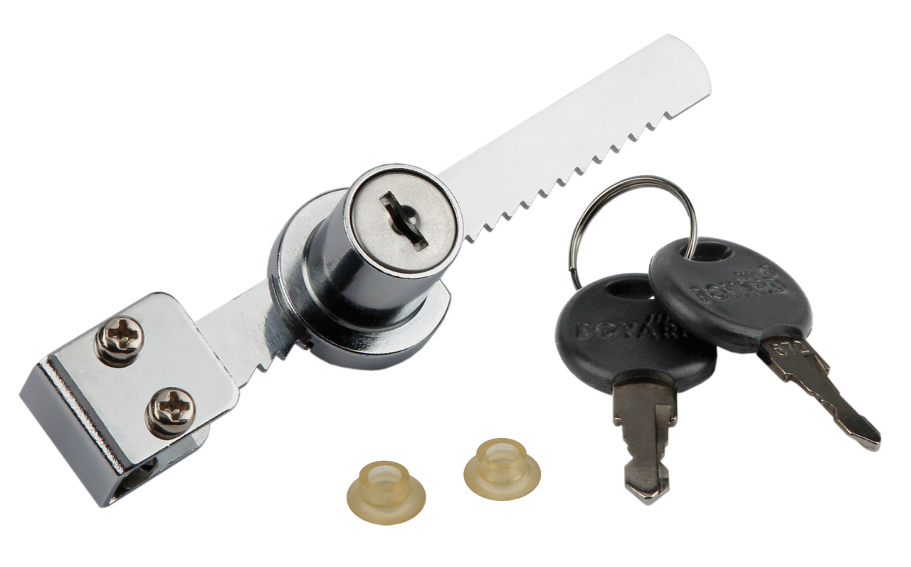 Замок мебельный для стеклянных дверей установка