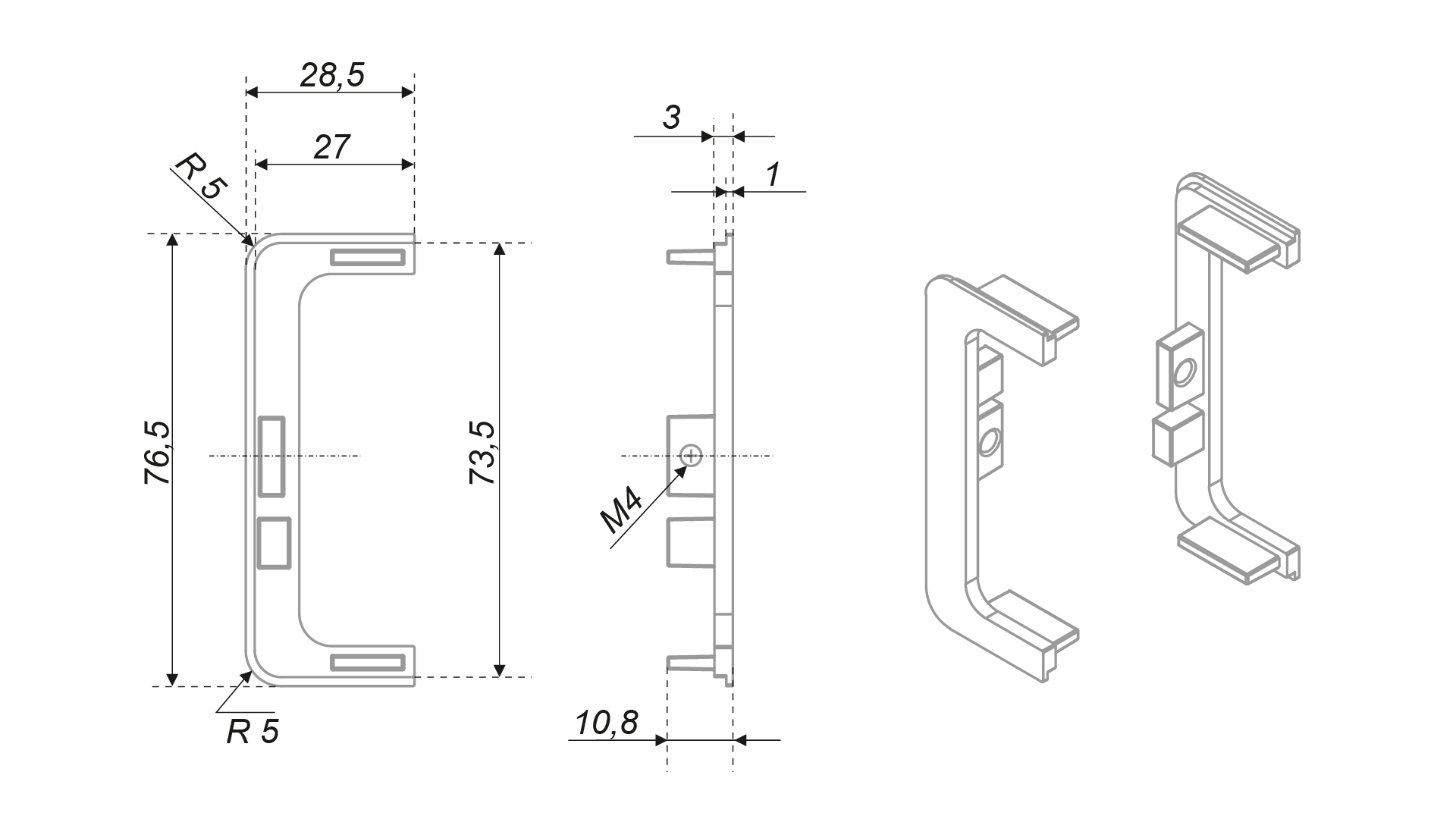 Заглушка боковая znal gola Balance, RZ050.01BL
