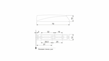 Накладка открытого монтажа AMF16/W для толкателей AMF14/W и AMF15/W