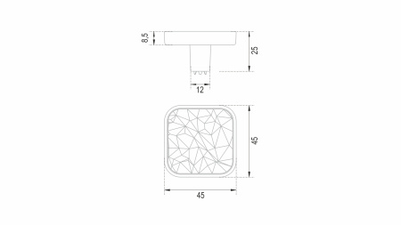 Мебельная ручка CUBO FACTURA RC526GR.1/W (GR - Серый, W- белый)