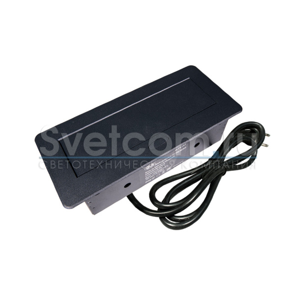 Блок розеток выдв.гориз. 3 розетки EURO. 250В max 2700Вт , 265*118*68 кабель 2м с вилкой Черн. (GLS)