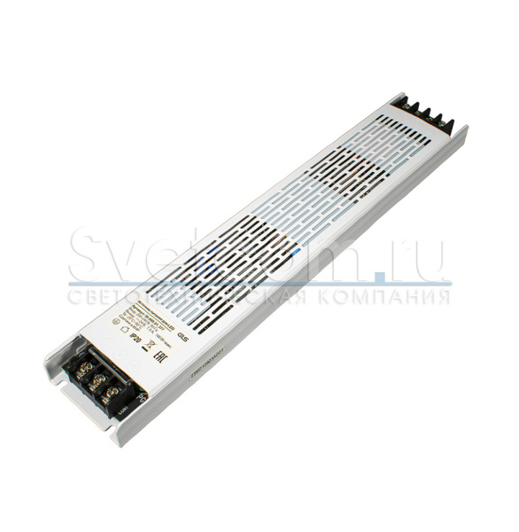 ИП стаб.напр. IP20 д/LED 220/24В, max180Вт, алюм.корп. 312*53*22мм (GLS)