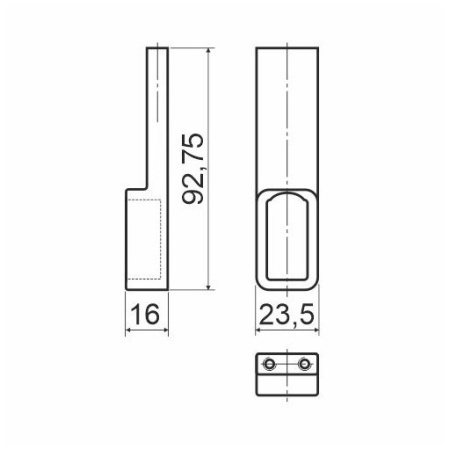 DT02 Штангодержатель, Серебро (А00) MODUS