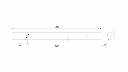Пруток LINE PR003MBSG.1/192 (MBSG - Матовое брашированное сатиновое золото)
